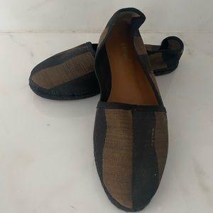 Fendi Brown & Black Stripe Junia
Espadrilles Sz- 6